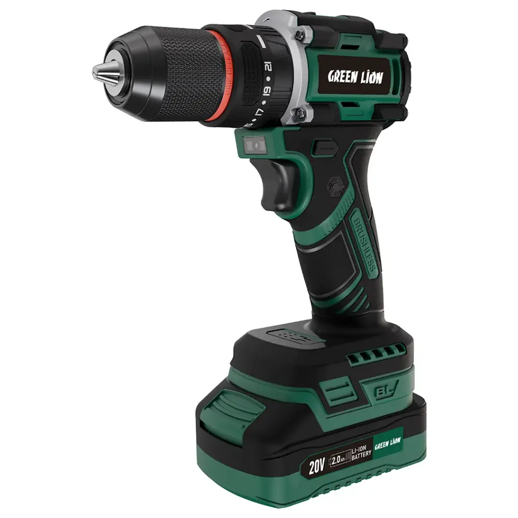 Green Lion GD-14 Power Pro Cordless Hammer Drill - Green