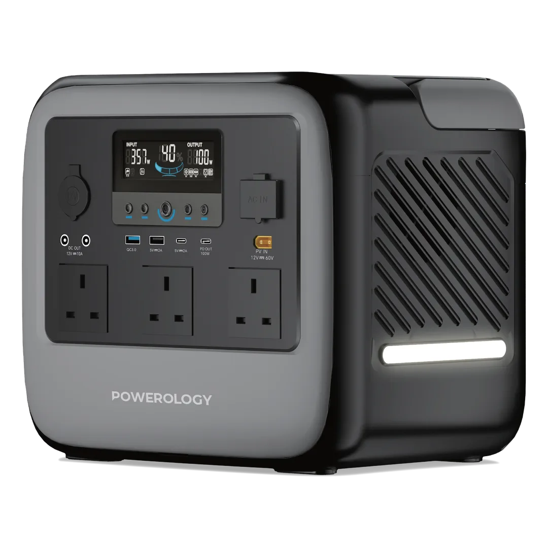 Powerology Pater IV 2000W Portable Power Station - Grey