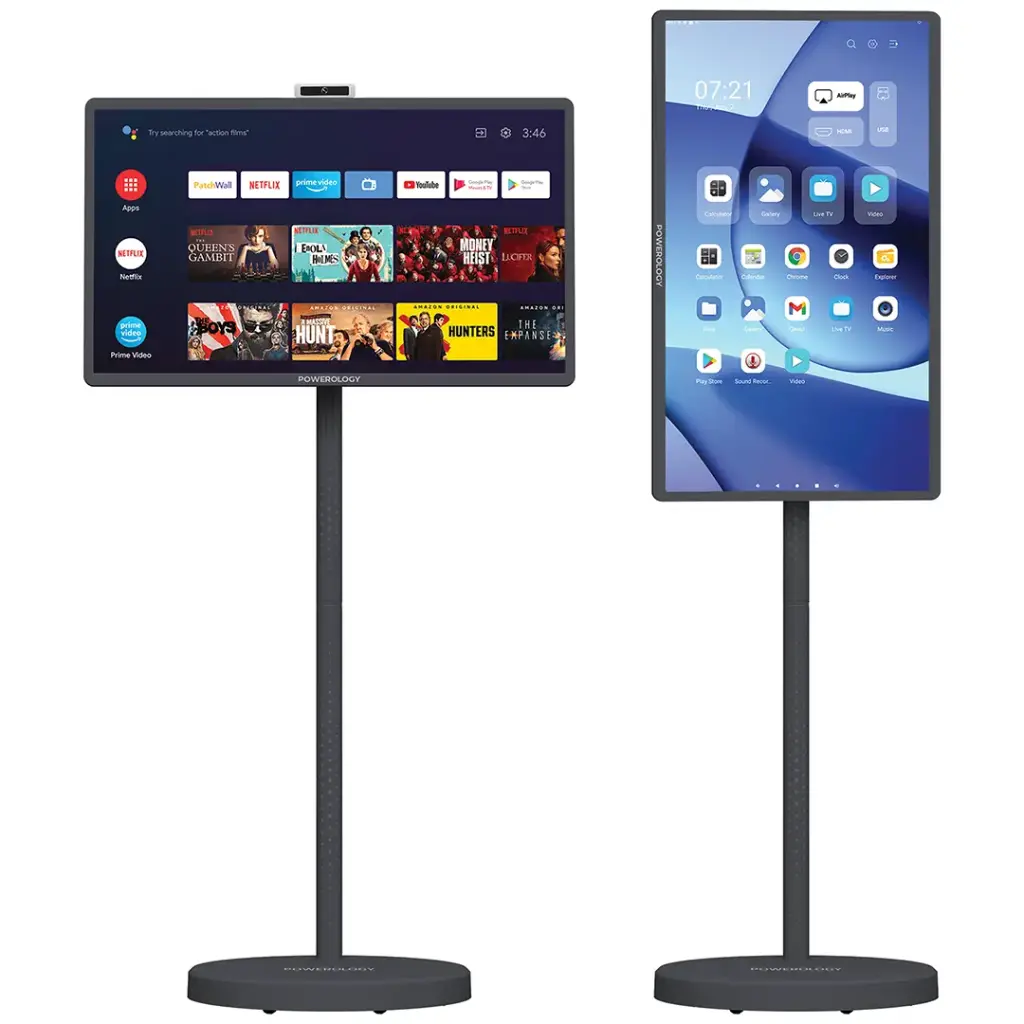 Powerology Banf 32" Portable Smart Monitor - Gray