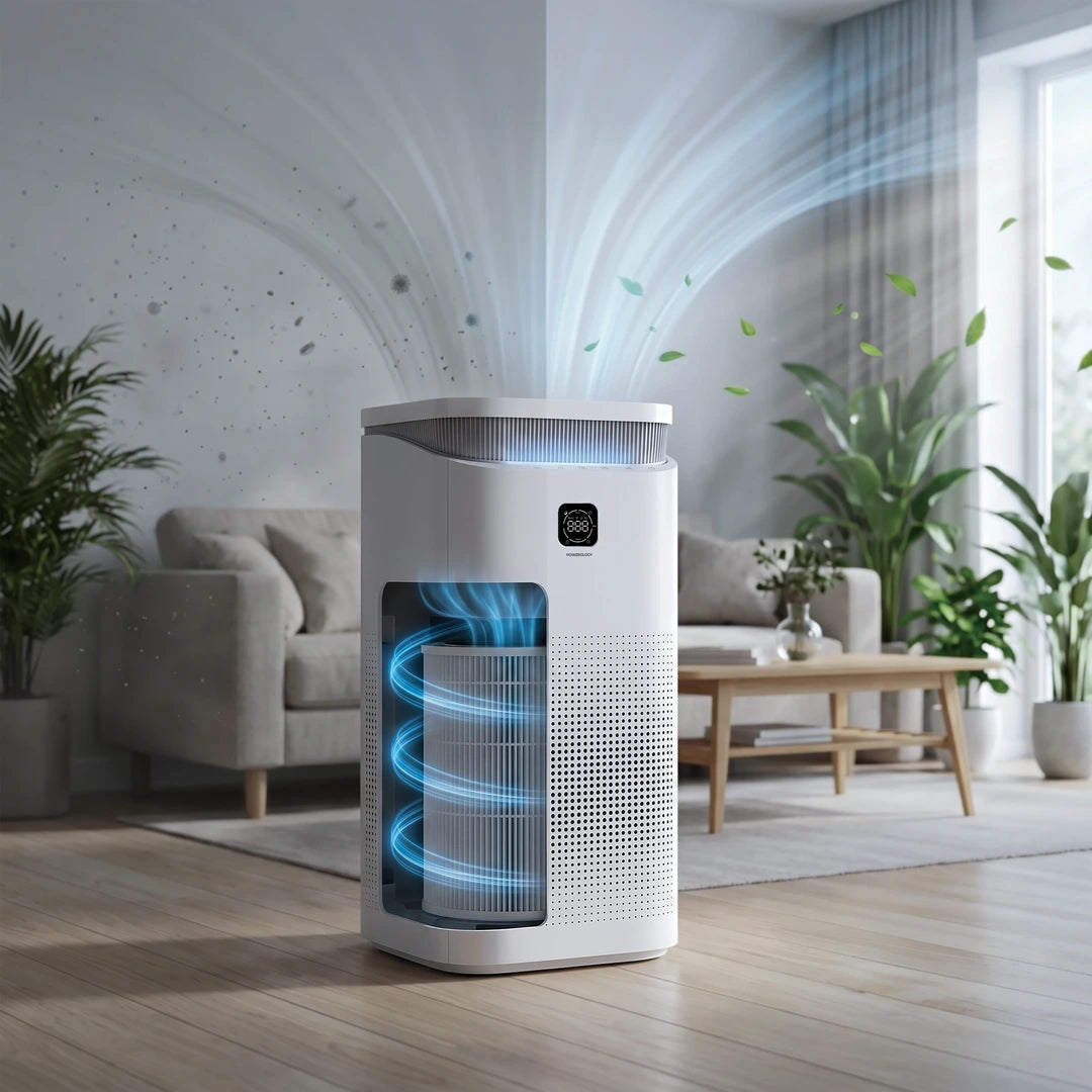 Powerology Mira Elite Smart Air Purifier with PM2.5 Sensor - White