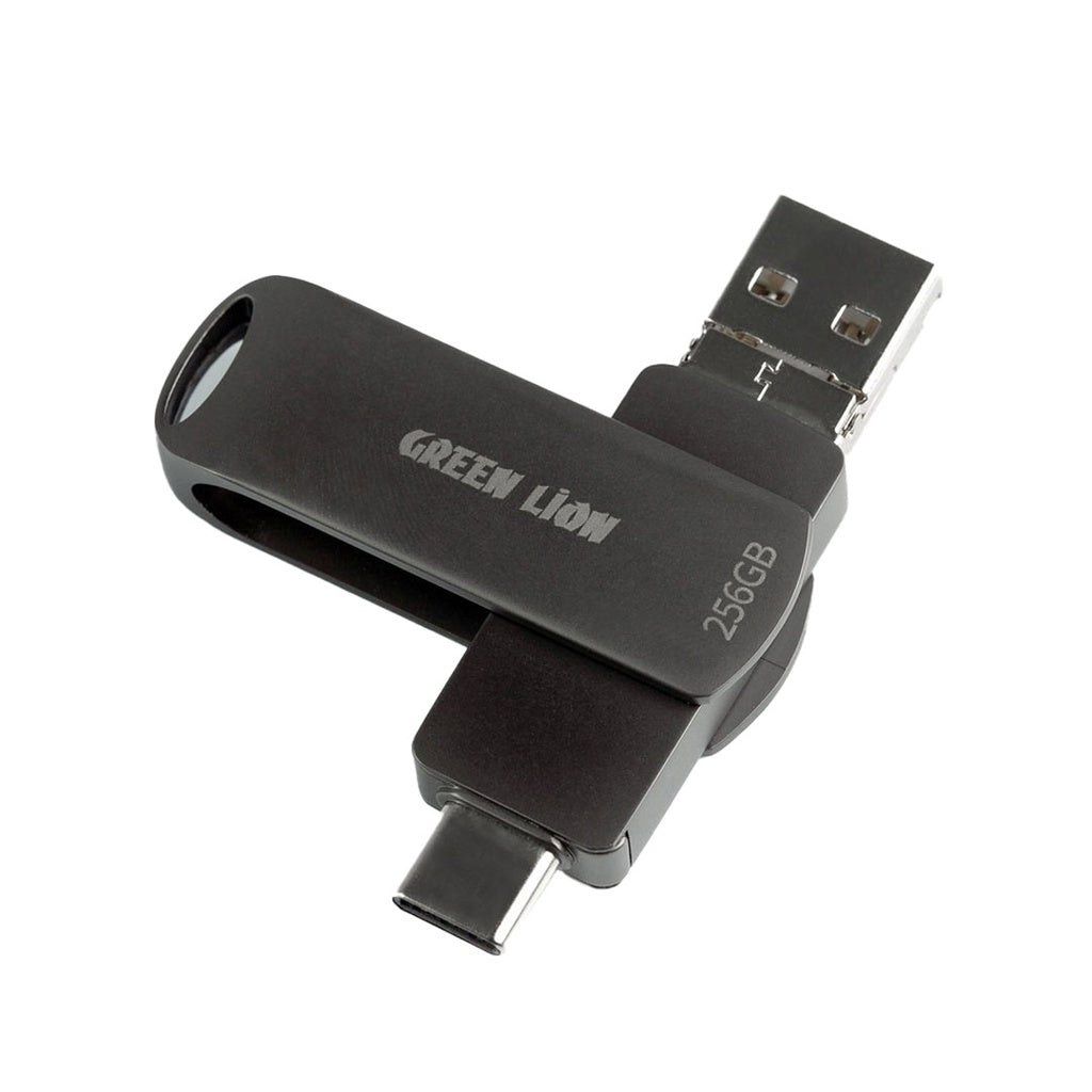 Green Lion 4 in 1 Pro Flash Drive 256GB - Black