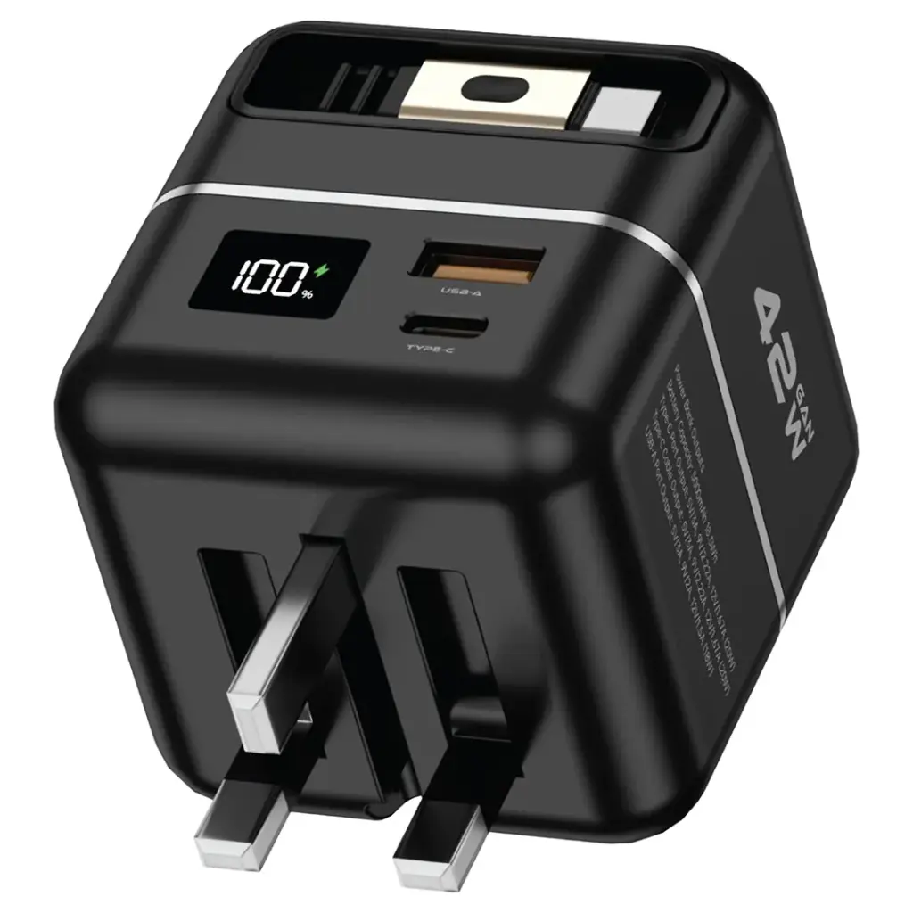 Green Lion GaN Premium Series Charger 42W with 5000mAh Power Bank