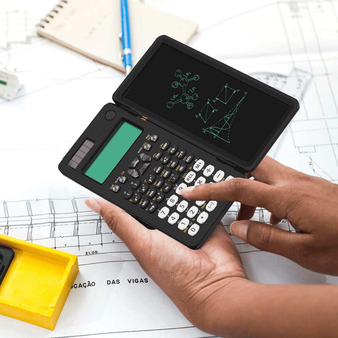Green Lion Scientific Calculator & Writing Pad - Black