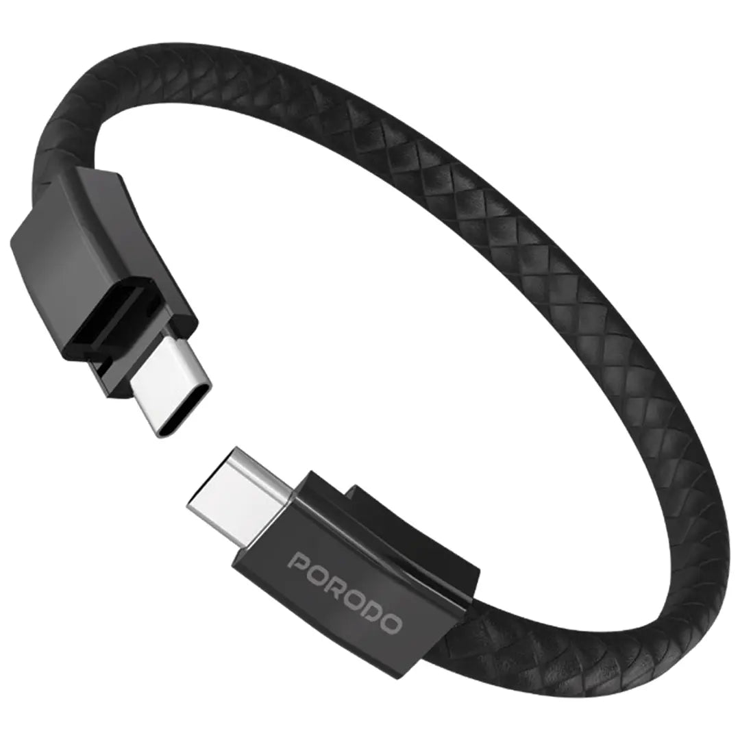 Porodo USB-C to USB-C Wristband Cable Magnetic Steel Clasp