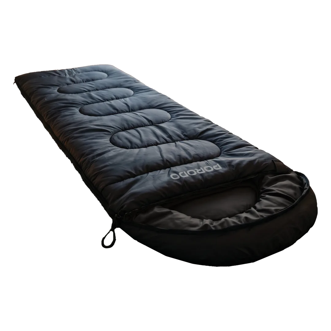 Porodo Lifestyle Lightweight Sleeping Bag with Storage Pouch - Black