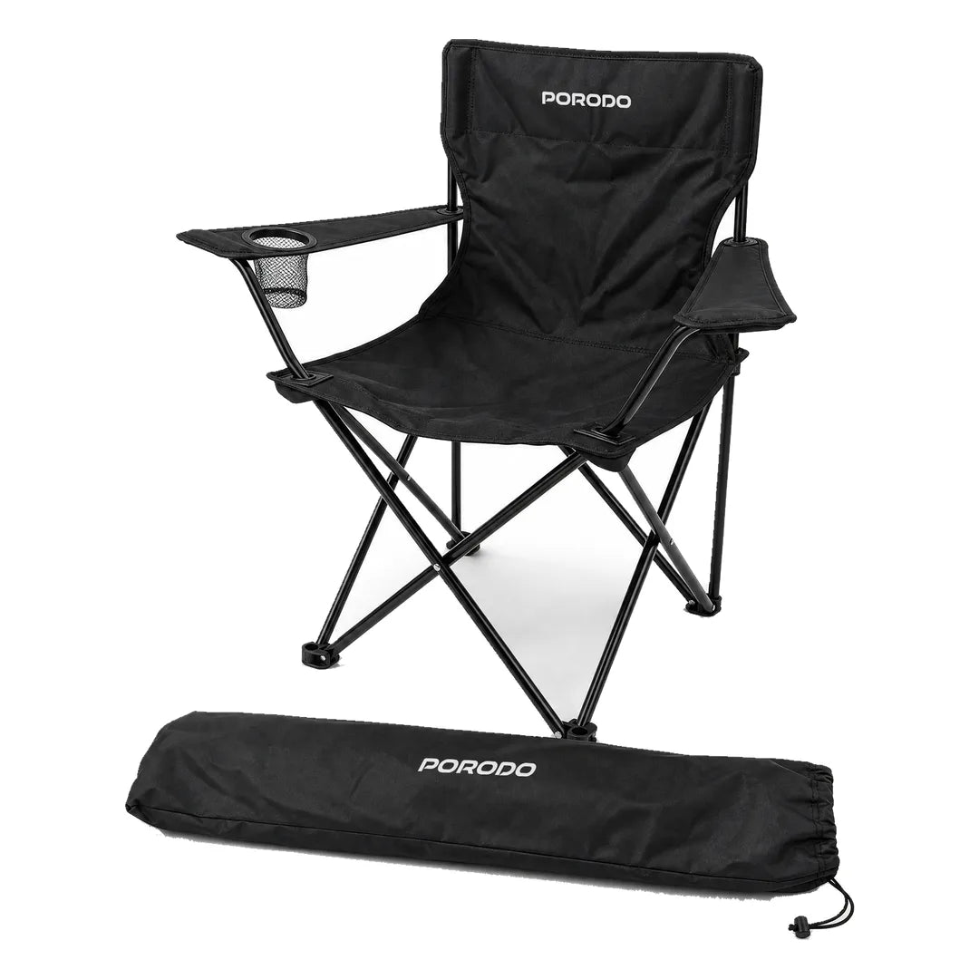 Porodo Lifestyle Foldable Camping Chair with Cup Holder