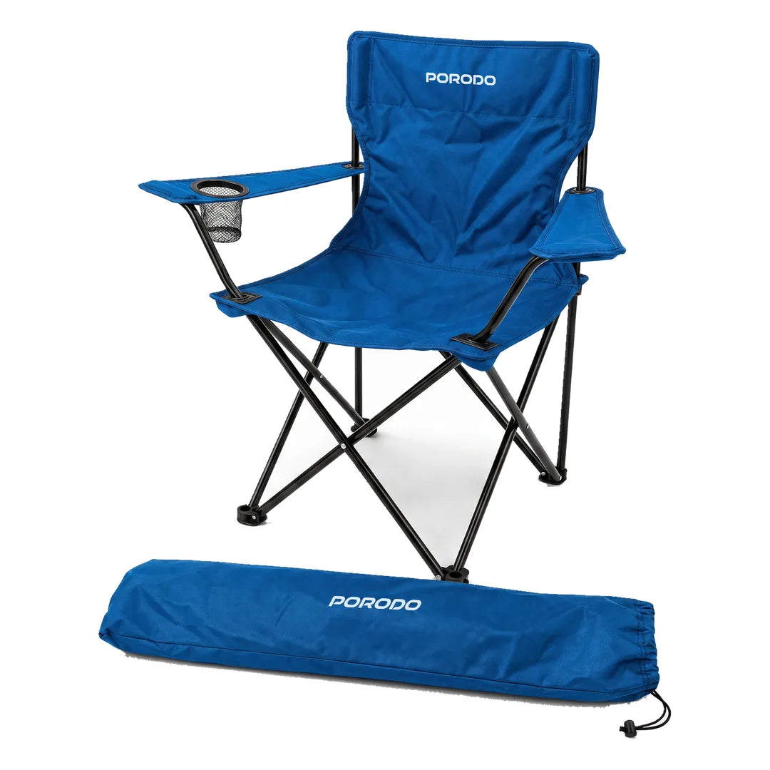Porodo Lifestyle Foldable Camping Chair with Cup Holder