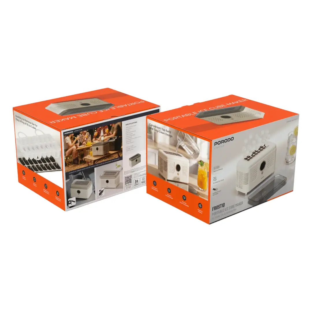 Porodo Lifestyle Frostiq Portable Ice Cube Maker - Beige