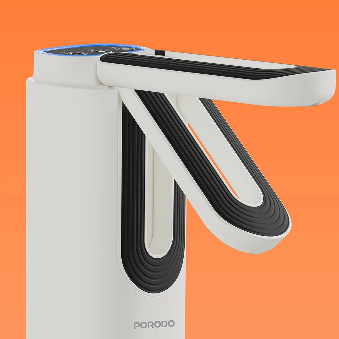 Porodo Lifestyle Maya Electric Water Dispenser with Multi-Volume Control - White & Black