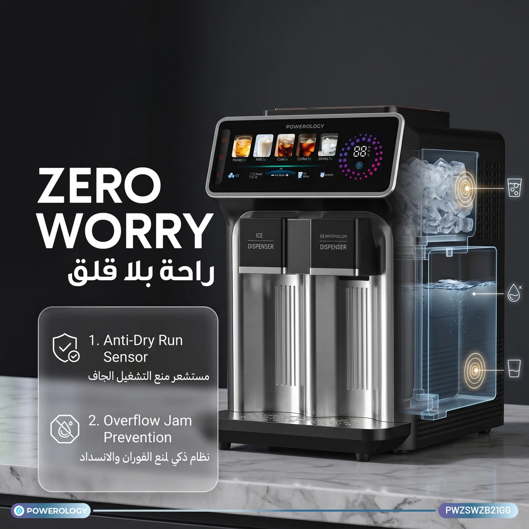 Powerology Everest Ice & Chilled Water Dispenser - Black